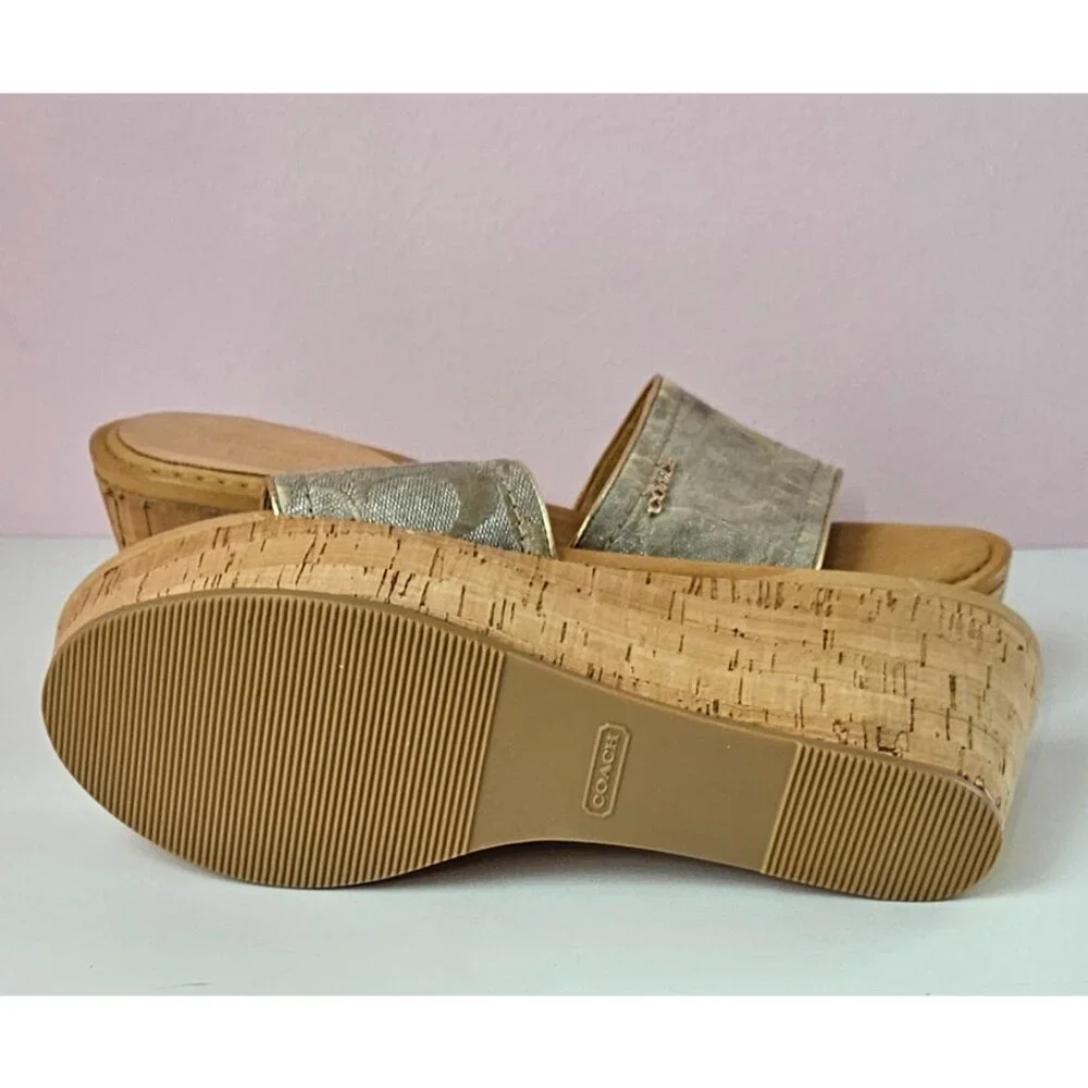 Coach Women Joanne Slide Wedge Sandals - Picture 6 of 7